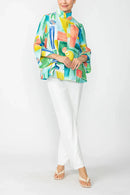 Abstract Print Jacket-6855J-BLUE