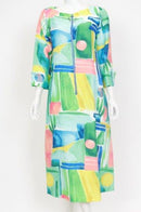 Zip Front Boat Neck Dress 6878D