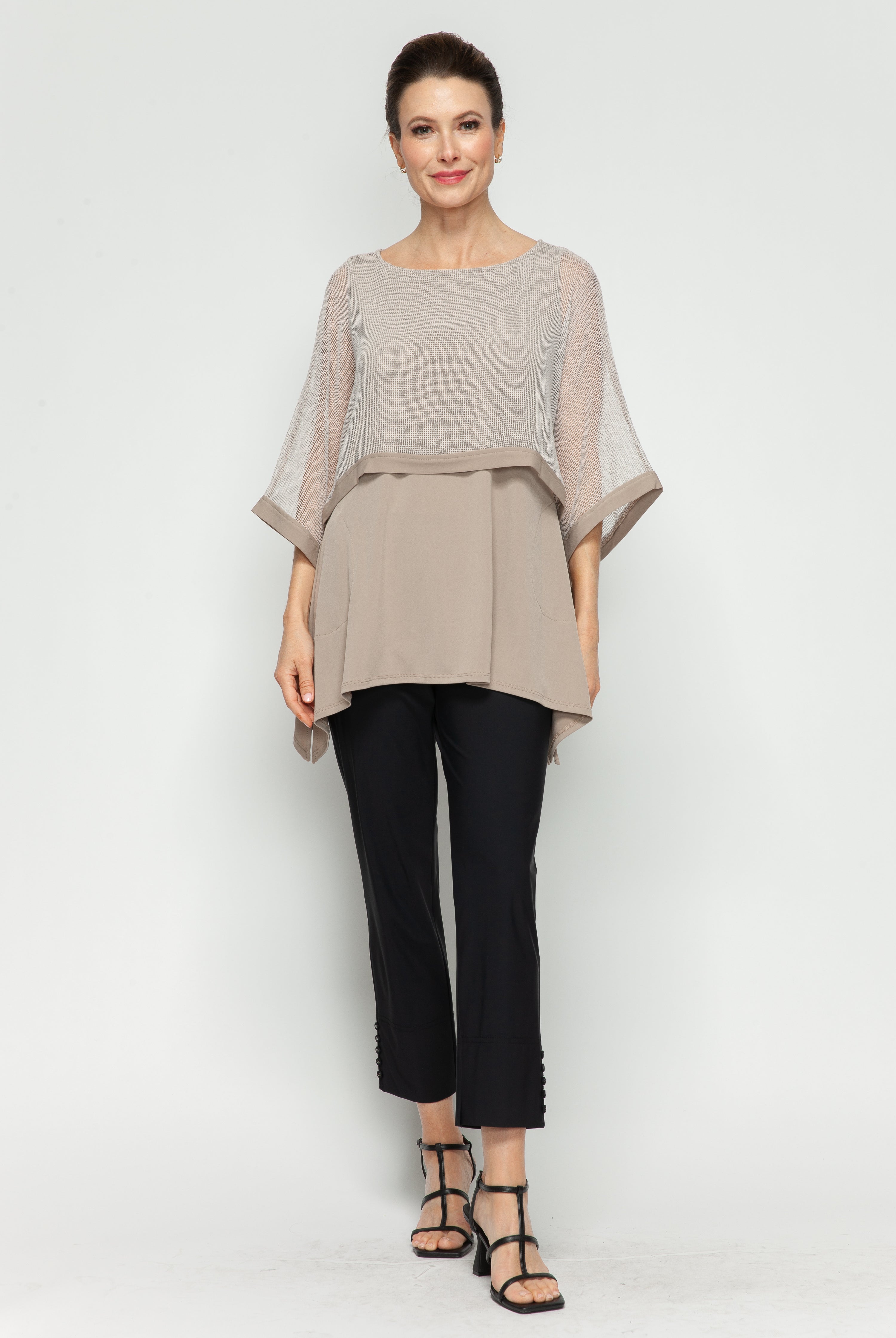 IC Collection Poncho Layer Top 6879T | Unique Apparel USA