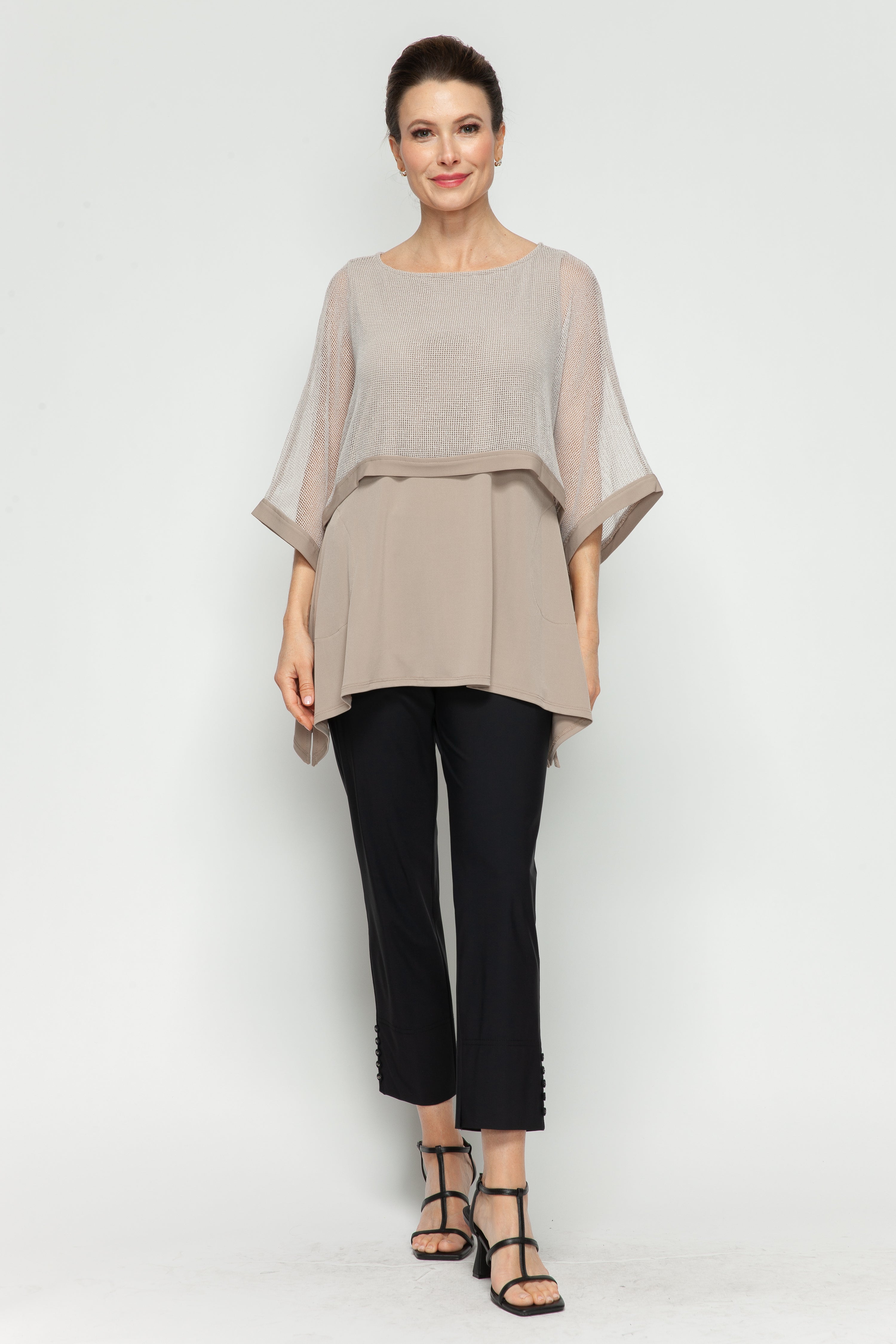IC Collection Poncho Layer Top 6879T | Unique Apparel USA