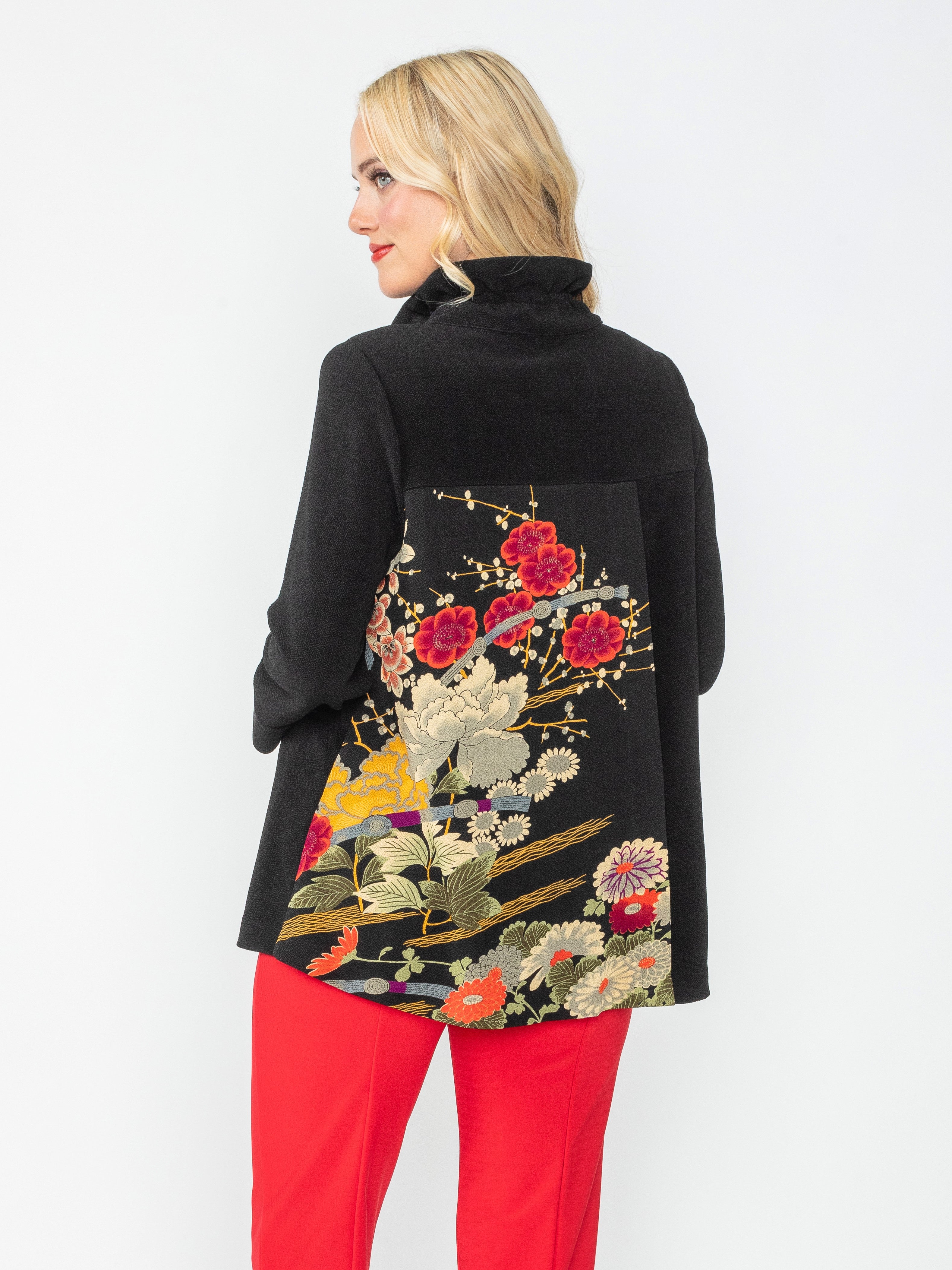 IC Collection Blossom Tapestry Jacket-IC-6909J