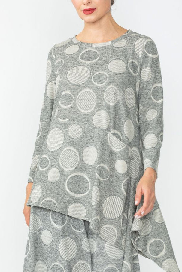 IC Collection Asymmetric Polka Dot Tunic | Unique Apparel USA