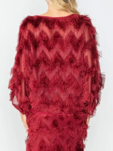 IC Collection Wave Feather Poncho-IC-6961T