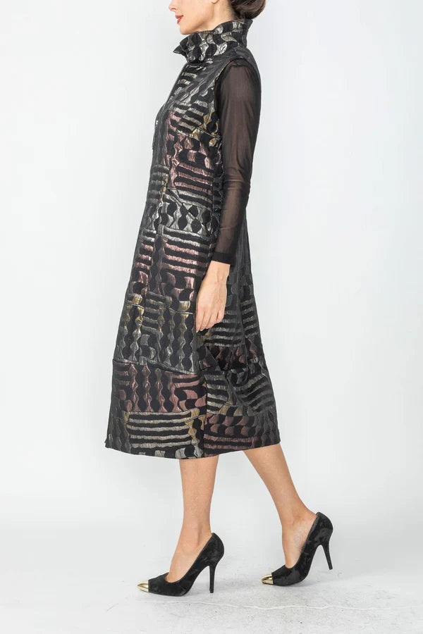 IC Collection Sleeveless Domino Dress-IC-6977D