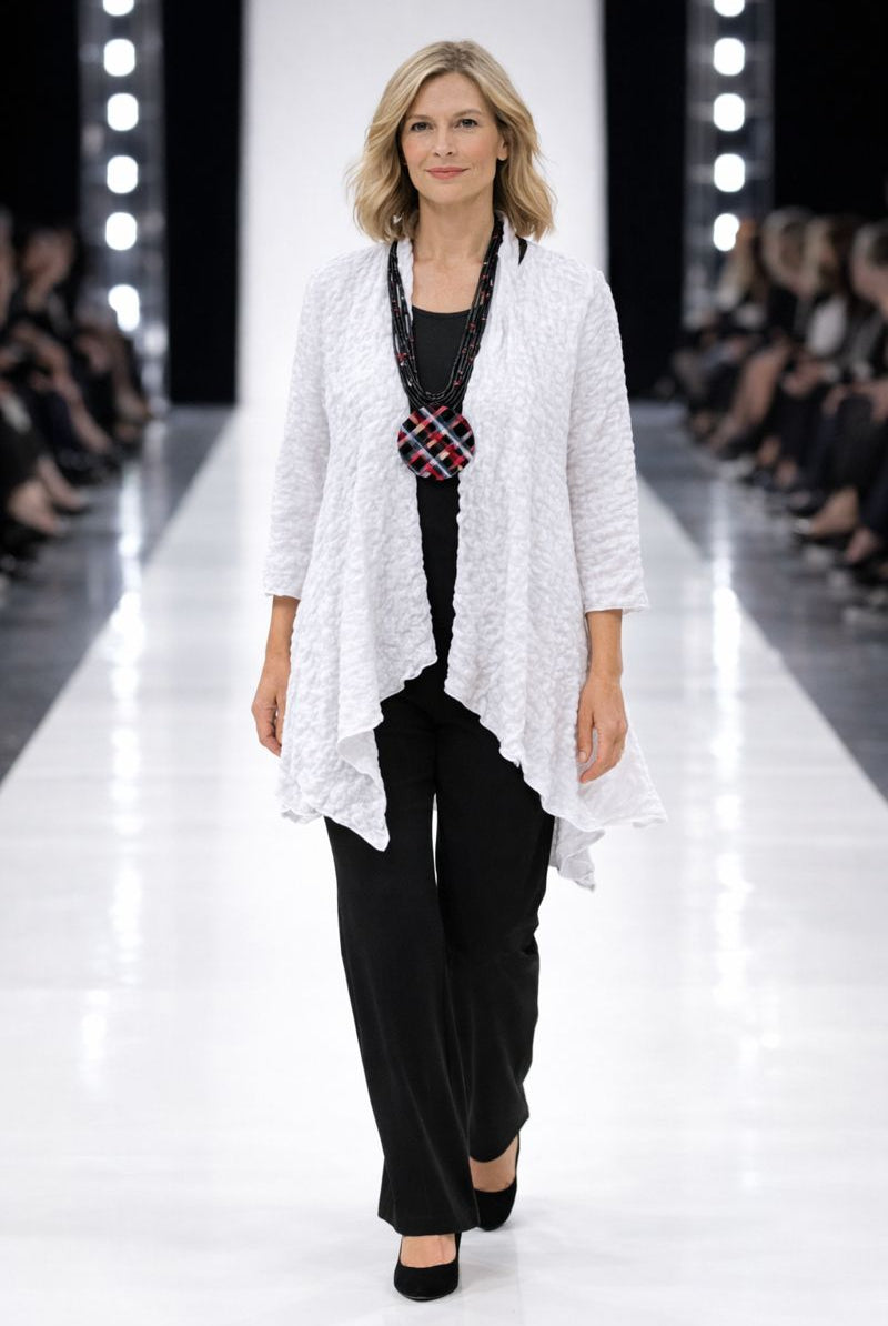 IC Collection Pucker Knit Jacket | Unique Apparel USA