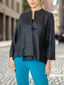 IC Collection Vegan Leather One Button Jacket-IC-6738J