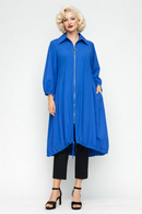 Flared Sleeve Cinched Waist Jacket-6428J-DUP