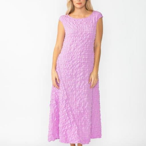 IC Collection Pucker Scoop Neck Dress 7003D-DUP1