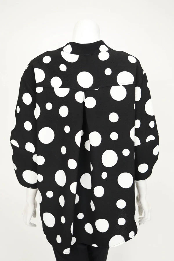 Pleat Hem Kimona Blouse 7027B-BLACK