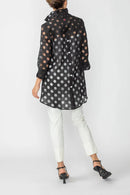 High and Low Neck Mesh Jacket-7032J