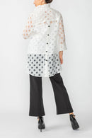 High and Low Neck Mesh Jacket-7032J