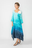 IC Collection Ombrette Bubble Pocket Dress 7053D-BLUE