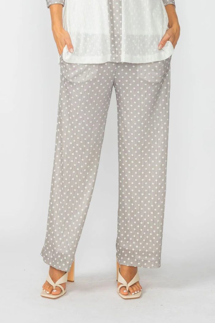 Straight Leg Polka Dot Pants-7066P