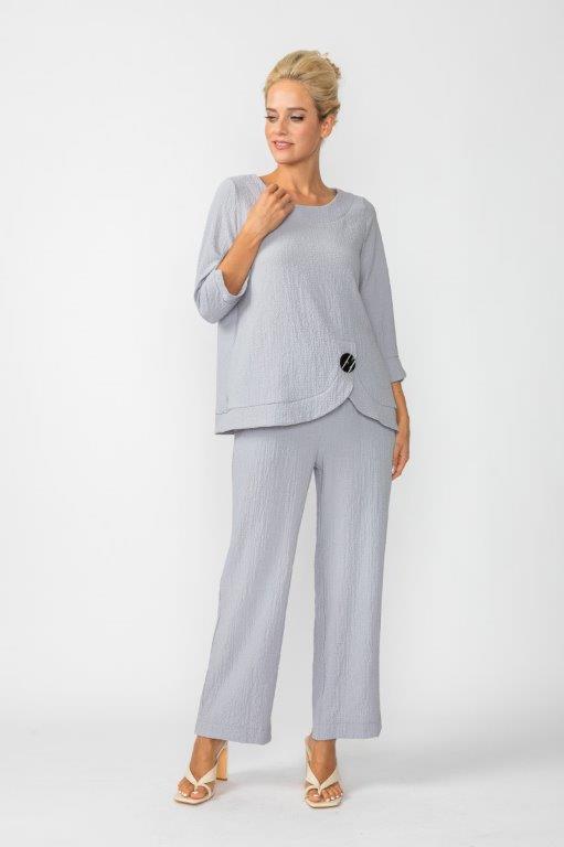 IC Collection Textured Straight Pant-IC-7075P