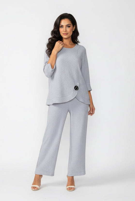 IC Collection Textured One Button Top | Unique Apparel USA
