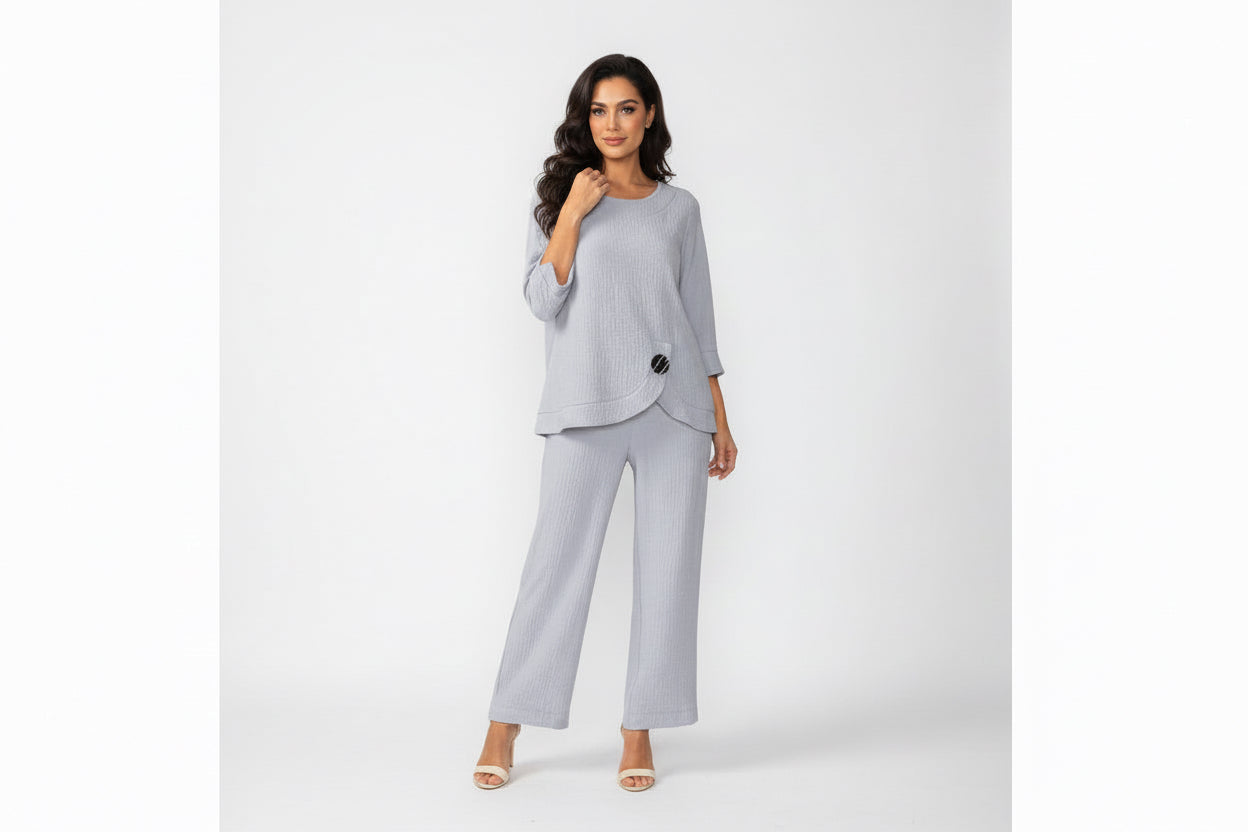 IC Collection Textured One Button Top-IC-7067T