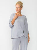 IC Collection Textured One Button Top-IC-7067T