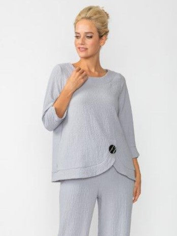 IC Collection Textured One Button Top-IC-7067T
