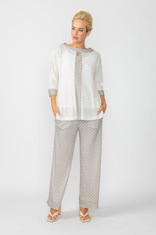 Raglan Sleeve Boat Neck Stand Collar Top-7074T