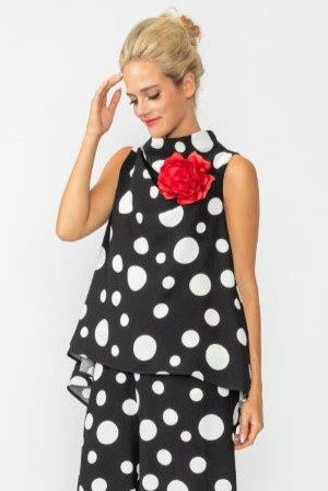 High Neck Cowl Neck Top- 7083T-DUP2 | Unique Apparel USA