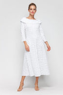 IC Collection Puckered Off Shoulder Dress-7090D