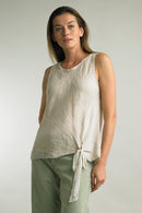 Tempo Paris Bias Silk Linen Top-7094A