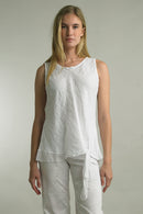 Tempo Paris Bias Silk Linen Top-7094A