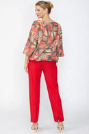 IC Collection Tencel Abstract Balloon Top-C1079T
