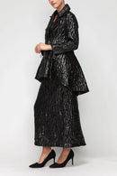 IC Collection Luxe Noir High Low Jacket-7127J