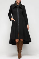 IC Collection Hi-Low Statement Collar Jacket-7142J