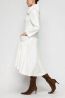 IC Collection Hi-Low Statement Collar Jacket-7142J