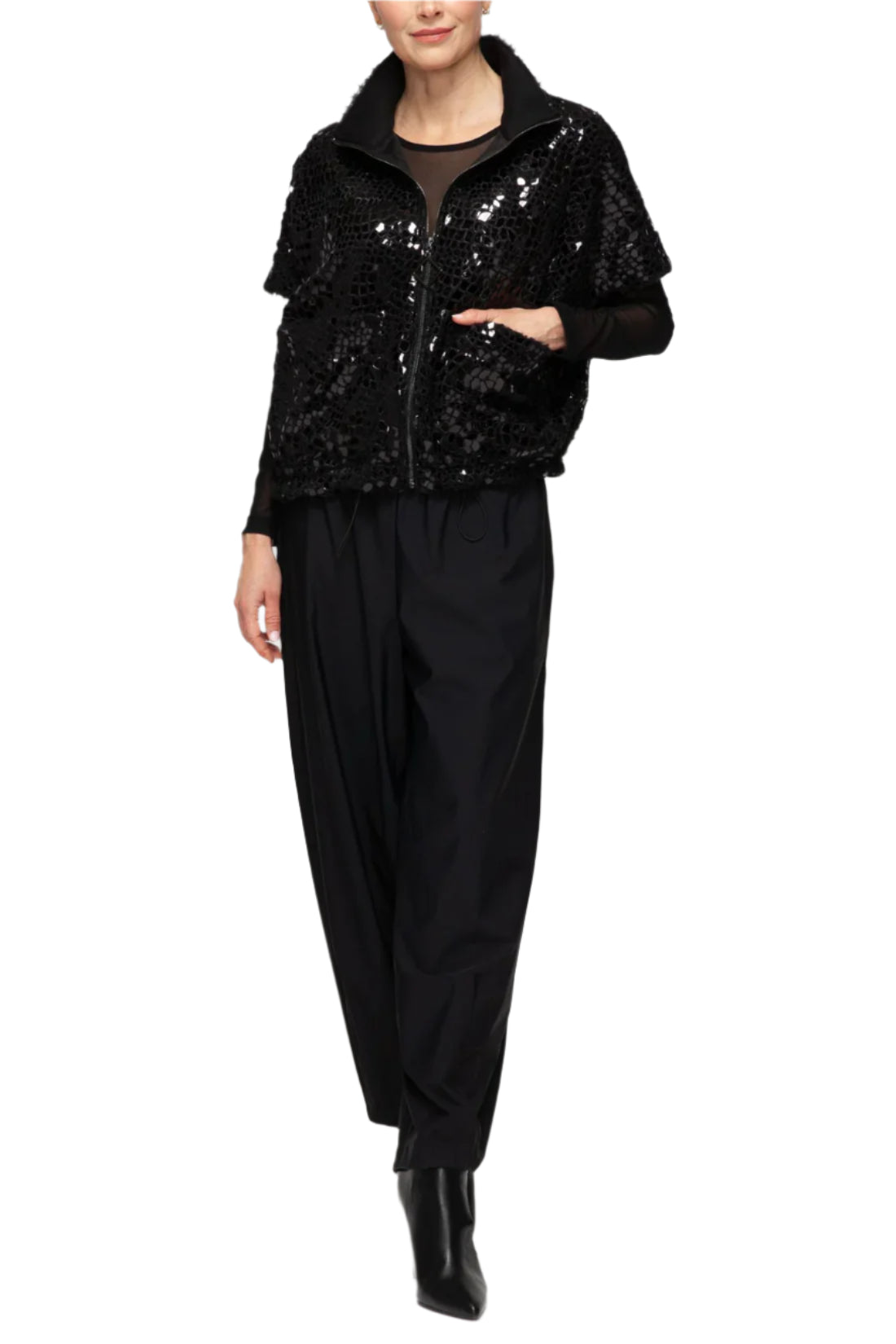 IC Collection Luna Sheen Zip Vest-7144V