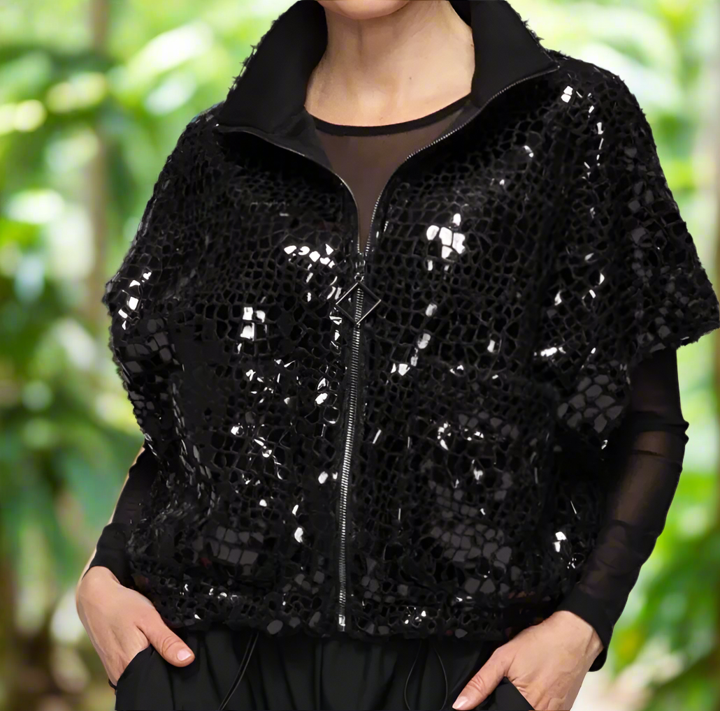 IC Collection Luna Sheen Zip Vest-7144V