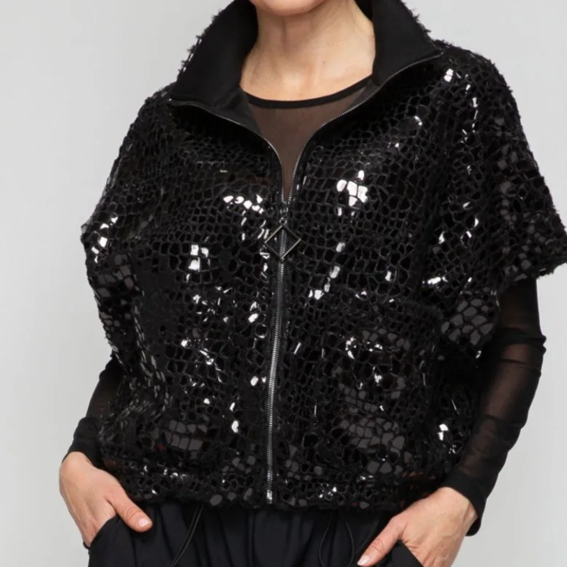 IC Collection Luna Sheen Zip Vest-7144V