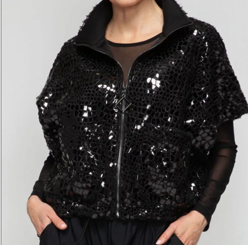 IC Collection Luna Sheen Zip Vest-7144V