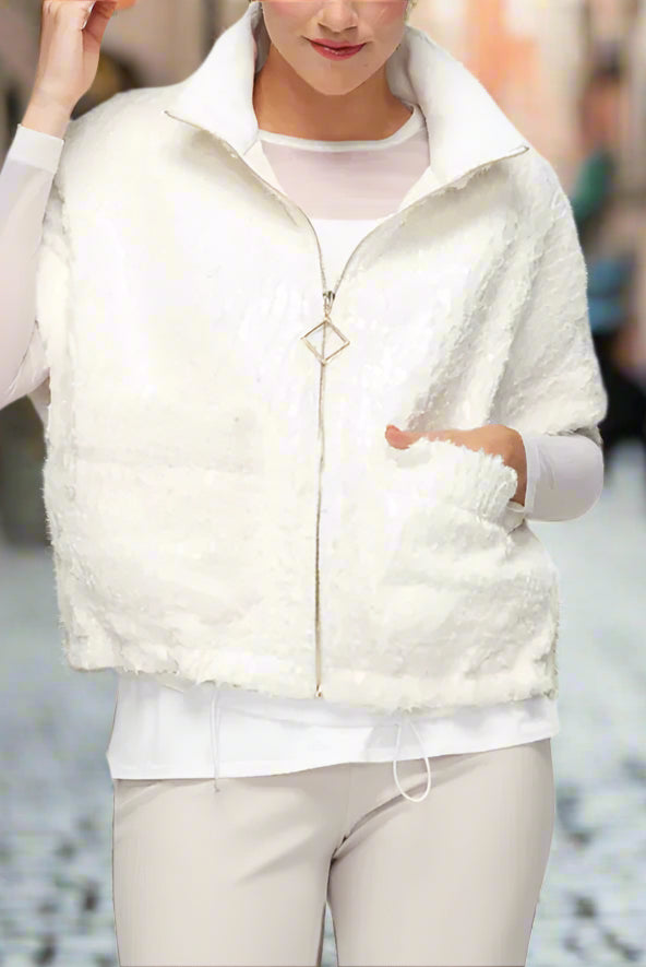 IC Collection Luna Sheen Zip Vest | Unique Apparel USA