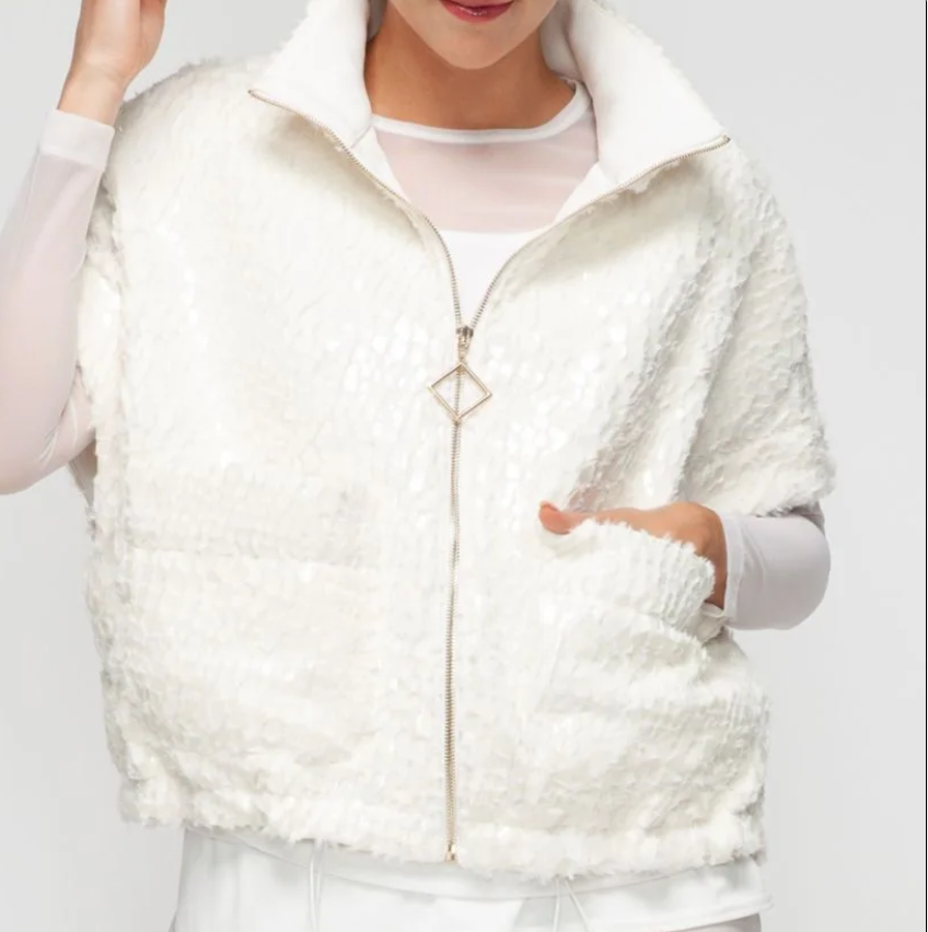 IC Collection Luna Sheen Zip Vest-7144V