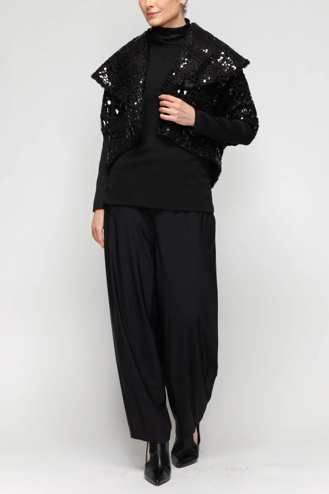 IC Collection Rip Sleeve Sheen Jacket-7145J