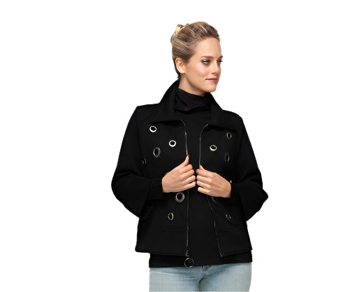 IC Collection Statement Eyelet Detail Jacket- 7170J