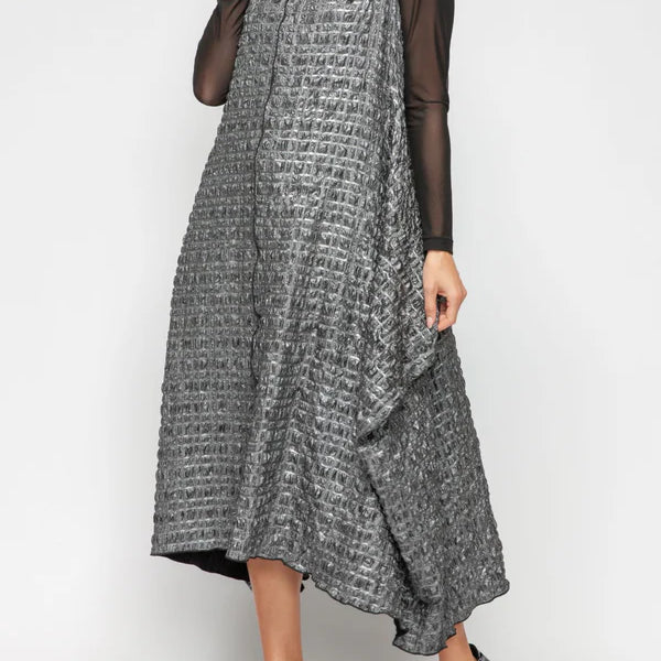 IC Collection Mock Neck Sleeveless Swing Dress-7173D