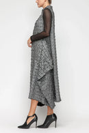 IC Collection Mock Neck Sleeveless Swing Dress-7173D