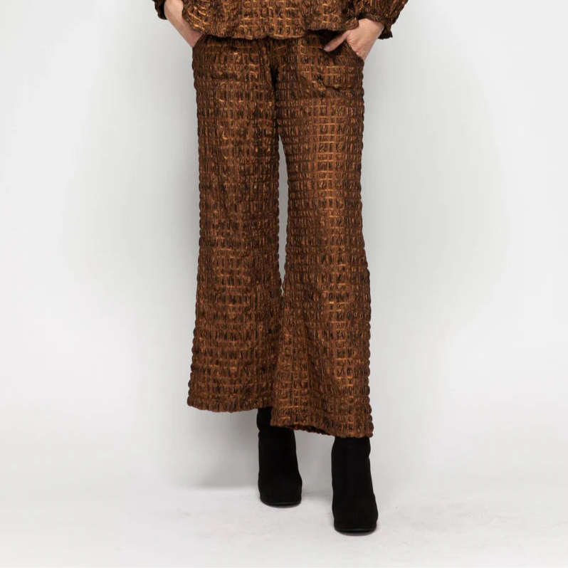 IC Collection Textured Wide-Leg Pants-7207P