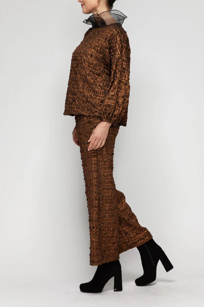 IC Collection Chiffon Asymmetrical Collar Top – 7179T