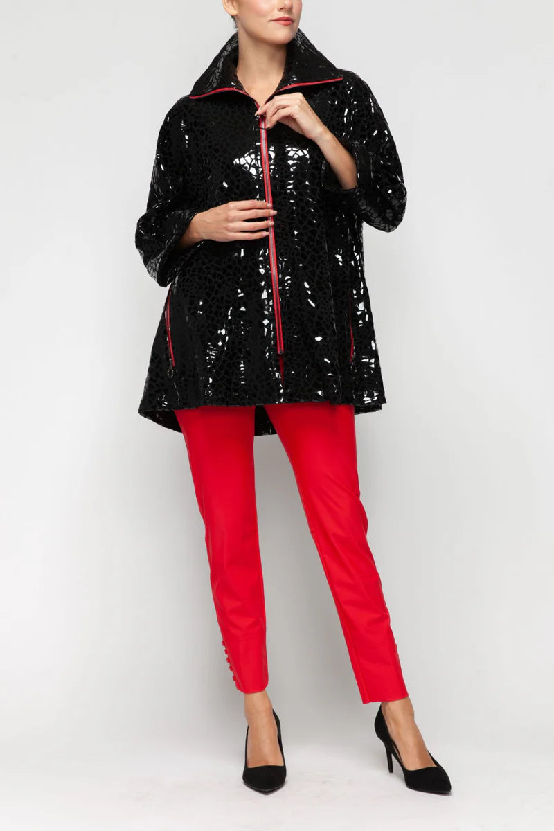 IC Collection Gloss Mosaic Zip Jacket-7194J