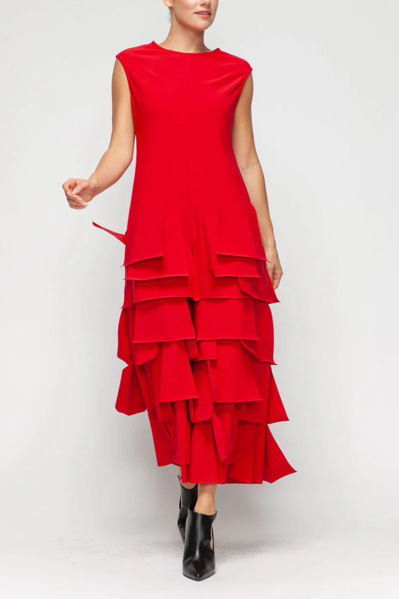 IC Collection Ruffle Statement Jumpsuit-7224JS