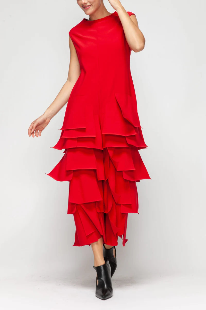 IC Collection Ruffle Statement Jumpsuit-7224JS