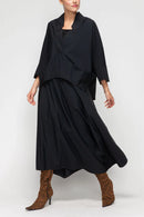 IC Collection Pleated V-Neck Boxy Top-7225V