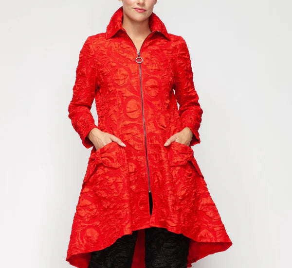 IC Collection Ribbon Detail Hi-Low Jacket-7231J