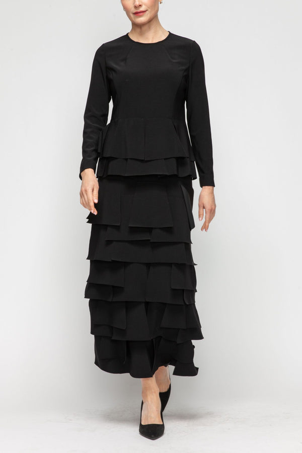IC Collection "Luna" Layered Asymmetrical Patch Skirt-7234S