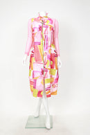 Zip Front Bubble Dress-7254D-PINK